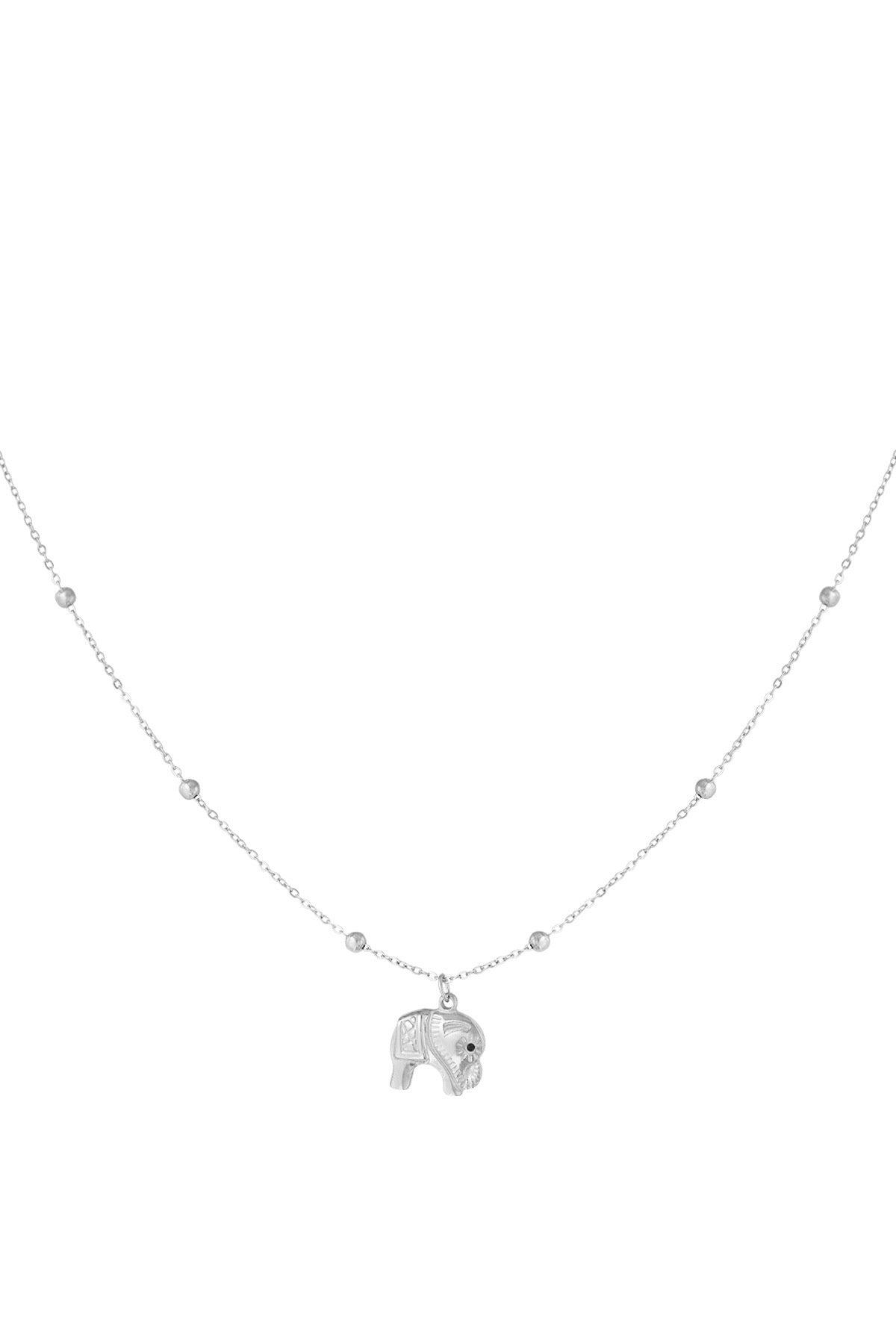 Elephant charm ketting zilver