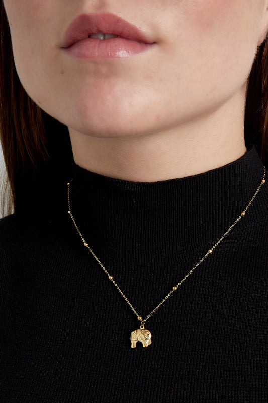Elephant charm ketting zilver
