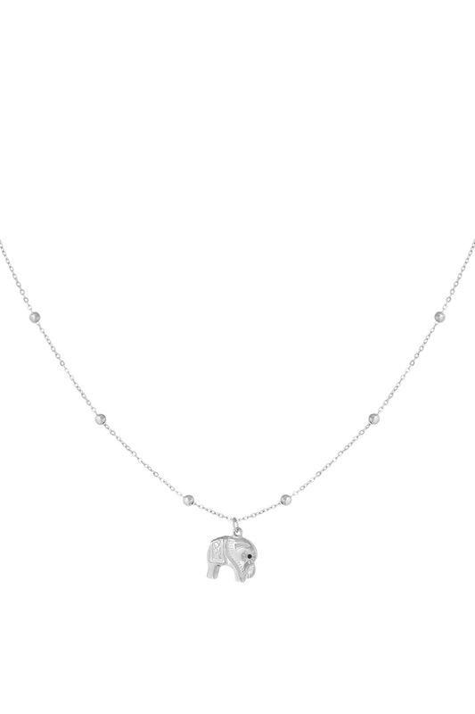 Elephant charm ketting zilver