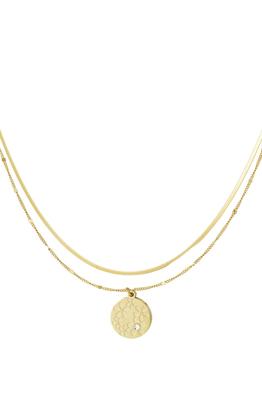 Floral garden ketting goud